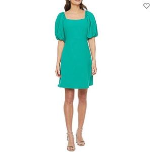 Balloon sleeve babydoll dress👗